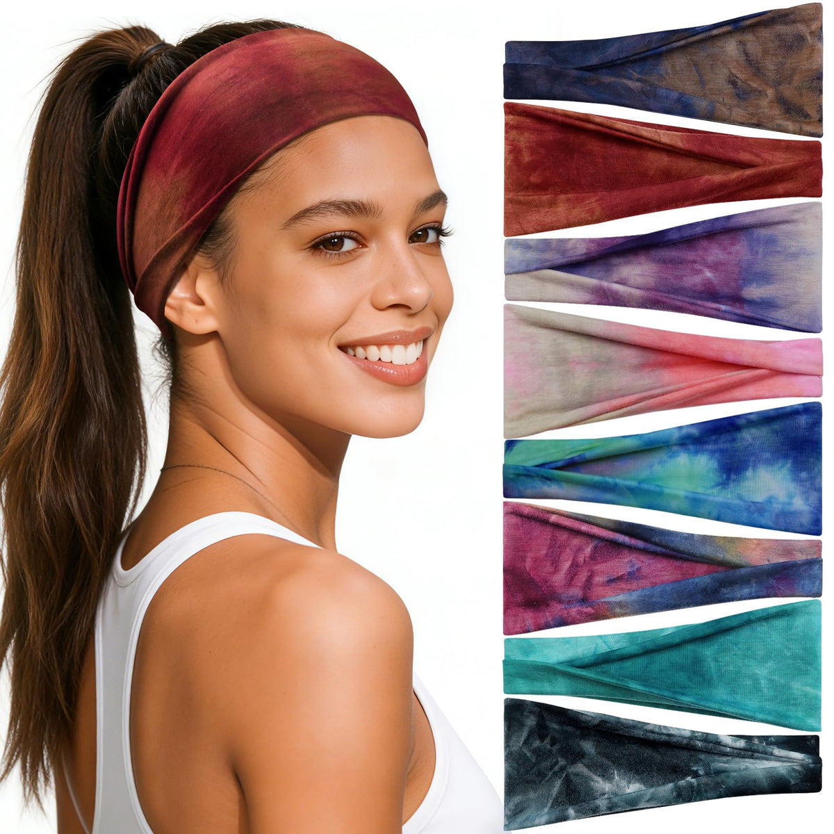 Awumbuk headbands 8 pack in various colours and patterns