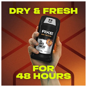 AXE Antiperspirant Deodorant Stick for Men Dark Temptation on a bathroom counter