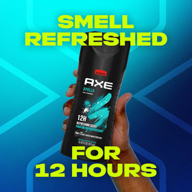 AXE Apollo Body Wash ingredients list on the back