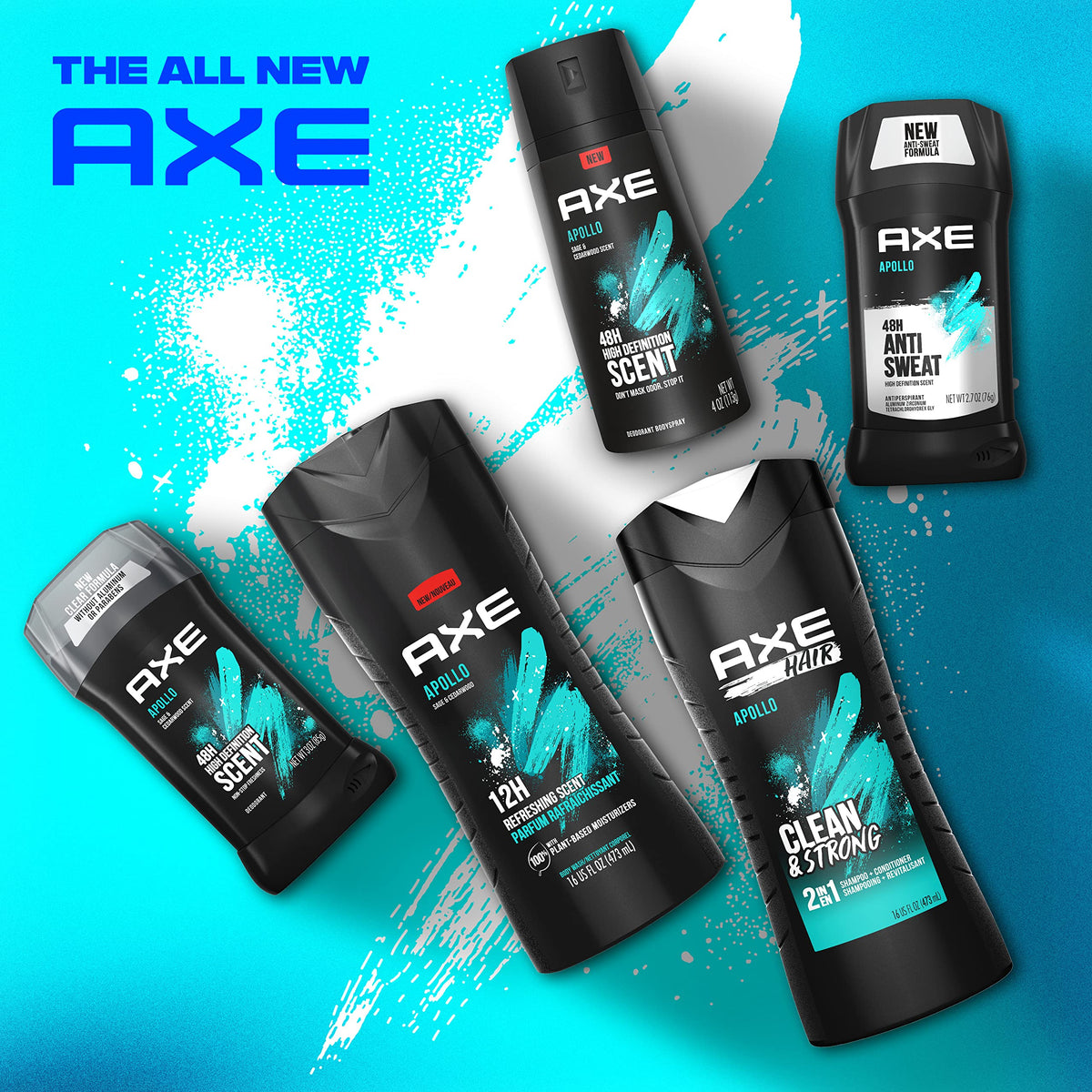 AXE Apollo Body Wash lathering in hands