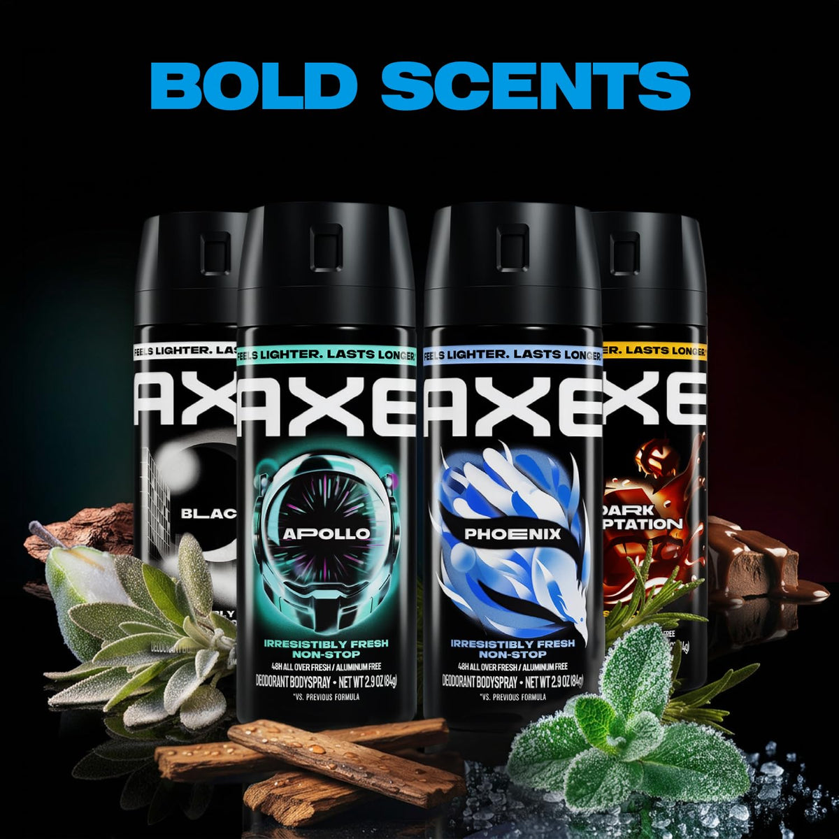 AXE Black Body Spray 2.9 Fl Oz with notes of frozen pear and cedarwood