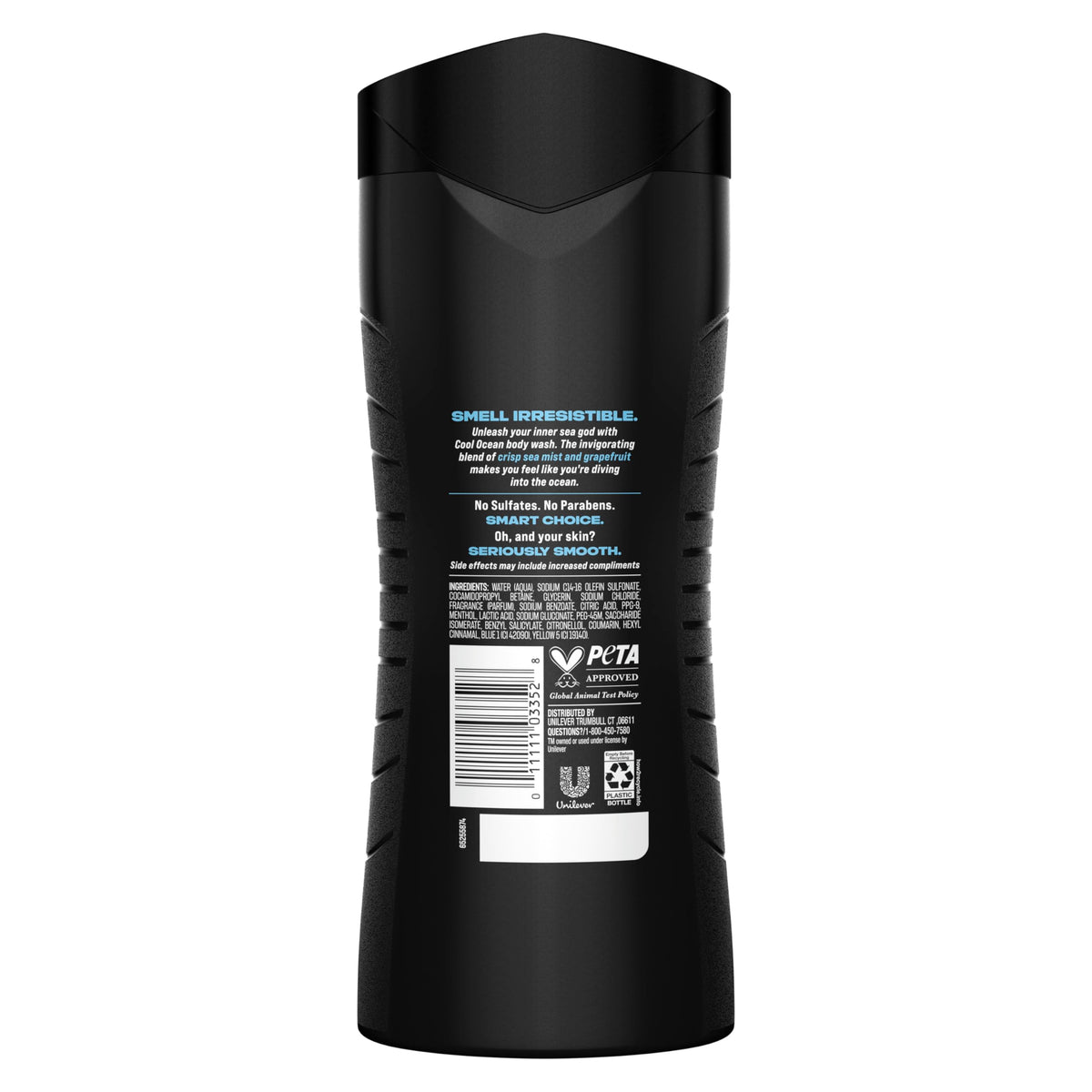 AXE Cool Ocean Men's Body Wash 16 oz back view