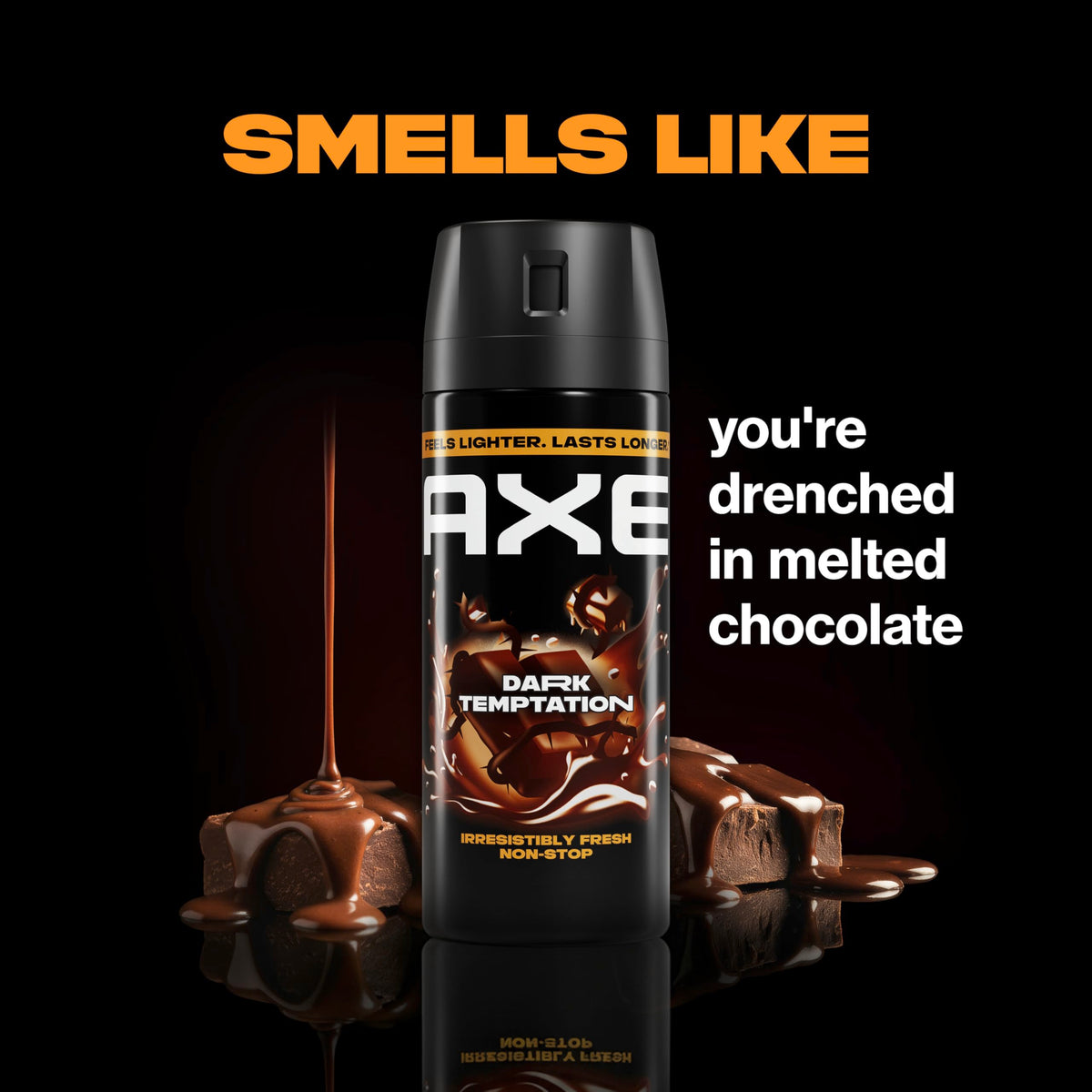 AXE Dark Temptation Body Spray can top view