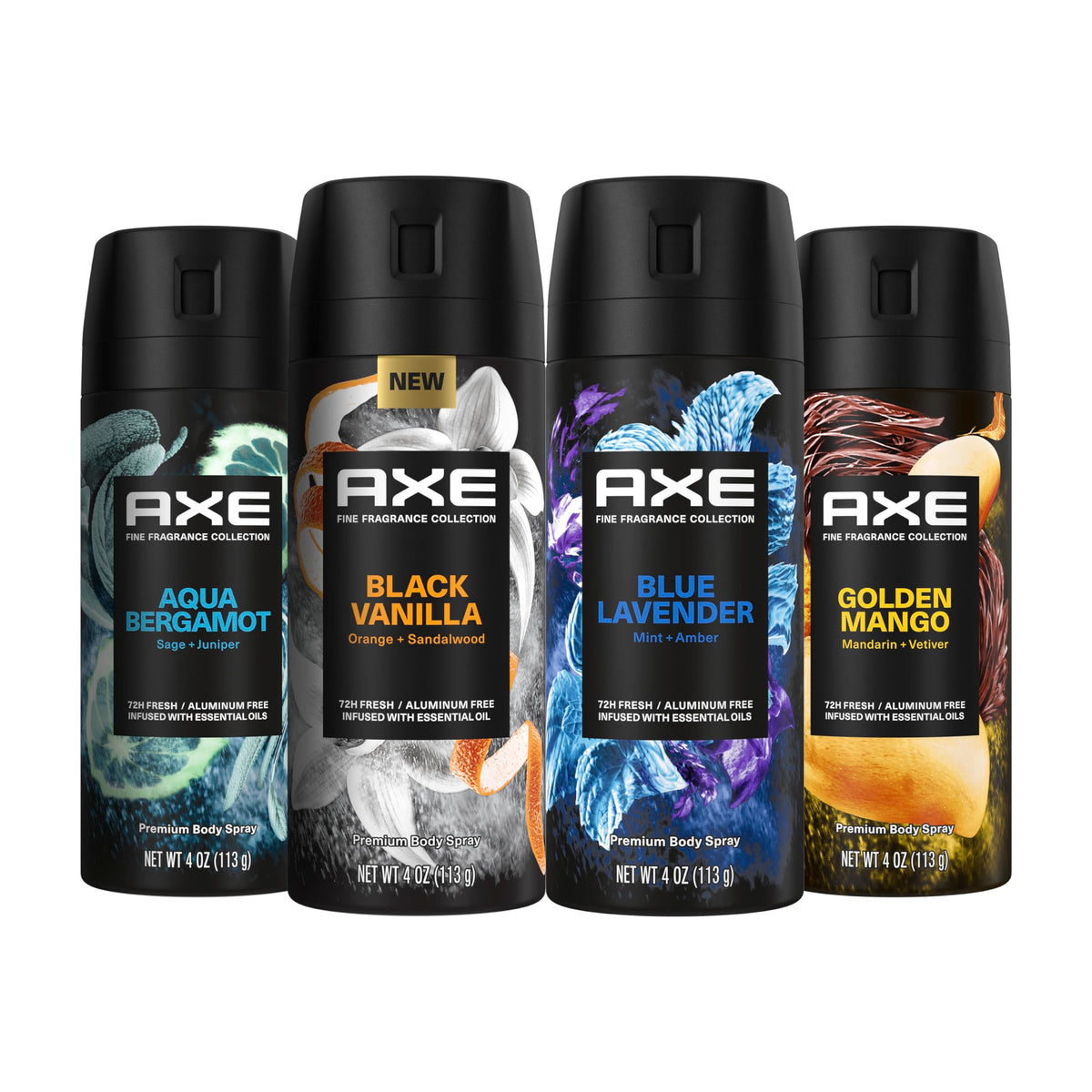 AXE Fine Fragrance Collection body spray variety pack front view