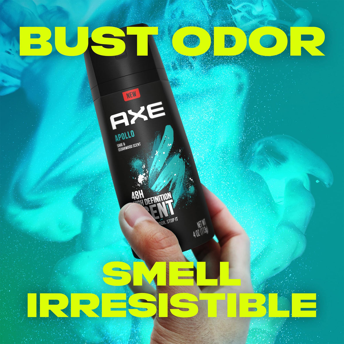 AXE Men Travel Deodorant Bodyspray Apollo 32-Pack in a gym bag