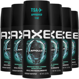 AXE Men Travel Deodorant Bodyspray Apollo 6-Pack front view