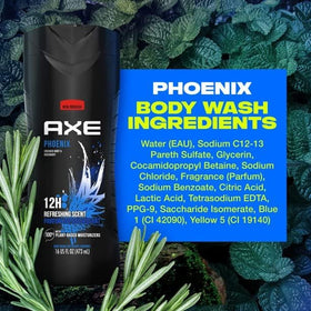 AXE Phoenix Body Wash collection with other AXE products