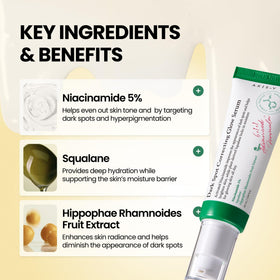 AXIS-Y Dark Spot Correcting Glow Serum 5% Niacinamide texture on skin