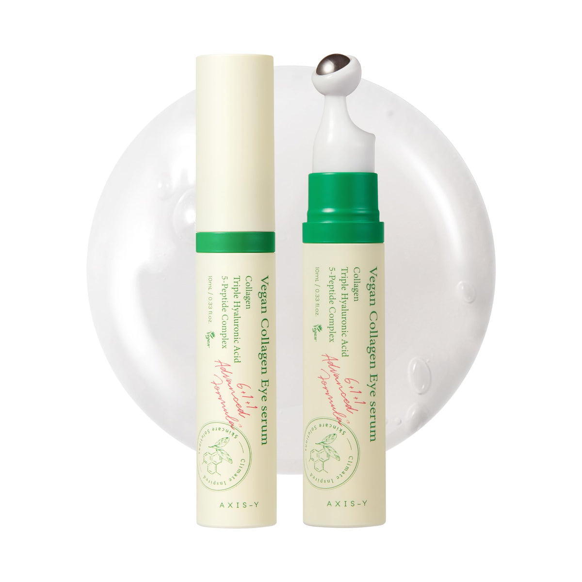 AXIS-Y Vegan Collagen Eye Serum front view with packaging
