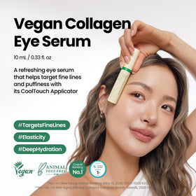 AXIS-Y Vegan Collagen Eye Serum roll-on applicator close-up