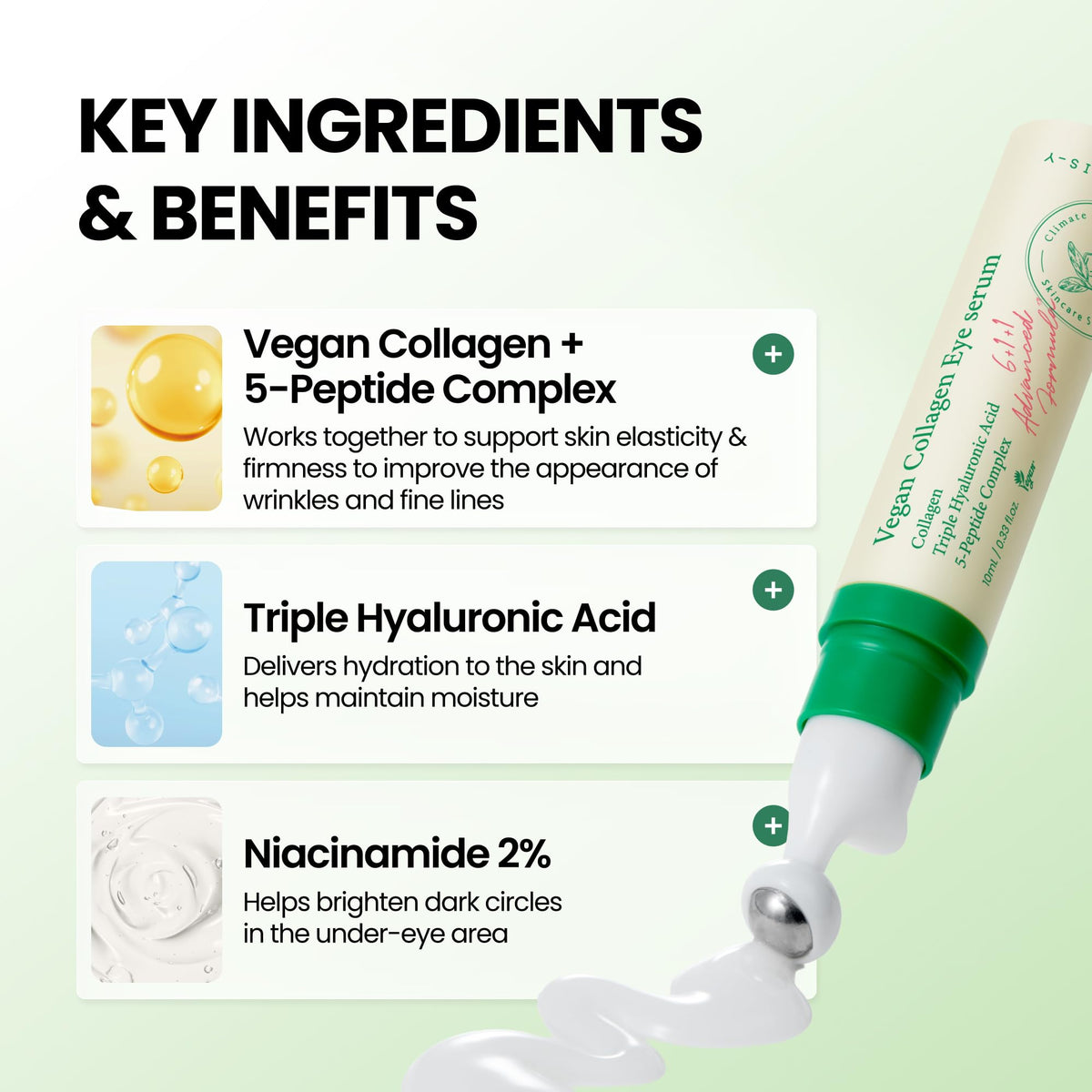 AXIS-Y Vegan Collagen Eye Serum texture on hand