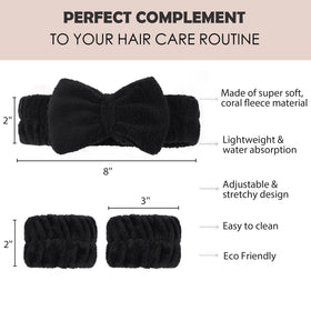 Ayesha headband worn during a skincare routine