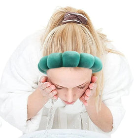 Ayesha Soft Velvet Headband displayed with makeup products