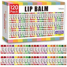 AZEN 120 Pack Lip Balm Bulk assorted flavours front view