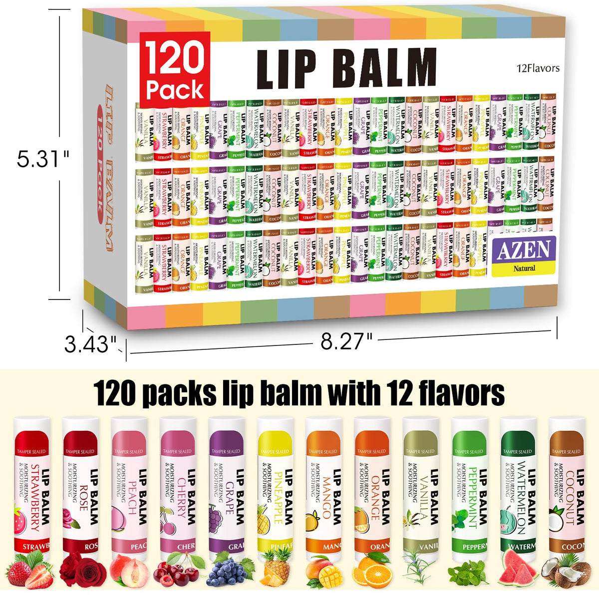 AZEN lip balm assortment perfect for gifts
