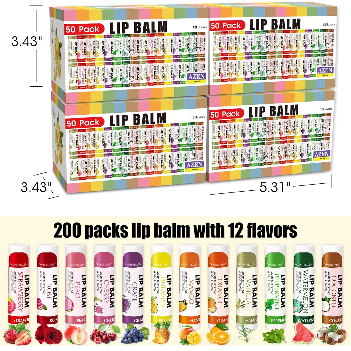 AZEN Lip Balm Cherry flavour tube