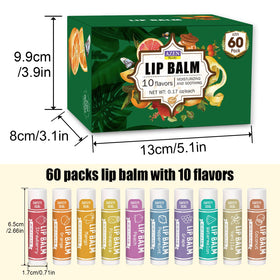 AZEN Natural Lip Balm packaging with all flavours