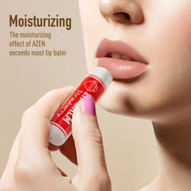 AZEN Natural Lip Balm Strawberry flavour close-up
