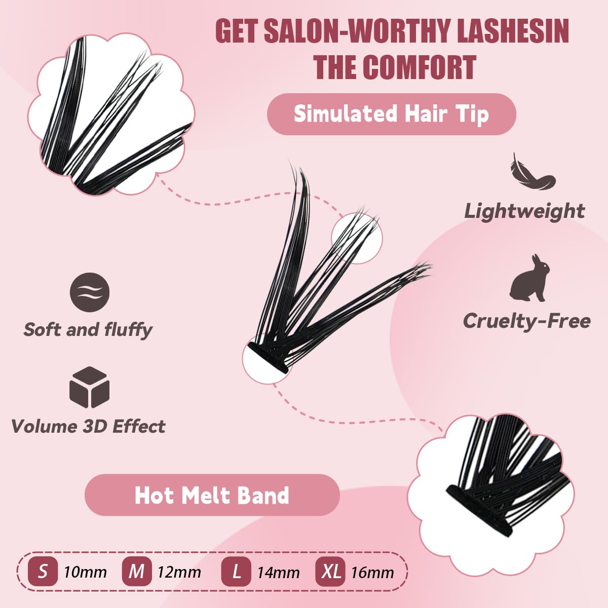 Azenlo individual lashes in varying lengths 10-16 mm