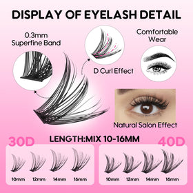 Azenlo lash clusters kit packaging front view