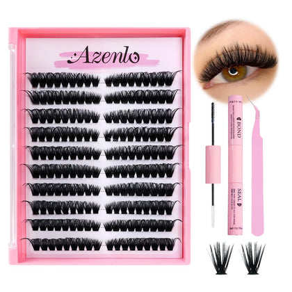 Azenlo Natural Lash Clusters Kit 120 pcs front view