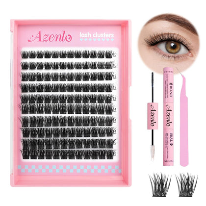 Azenlo Natural Lash Clusters Kit 120 pcs front view