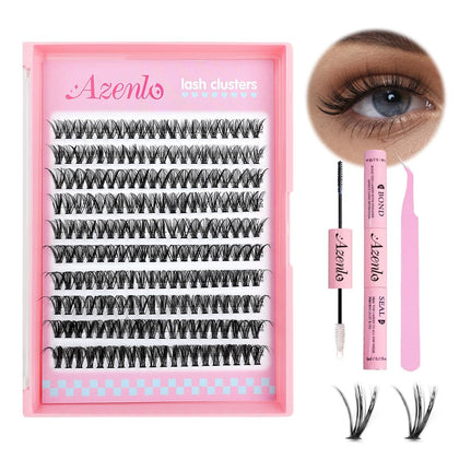 Azenlo Natural Lash Clusters Kit 120 pcs front view