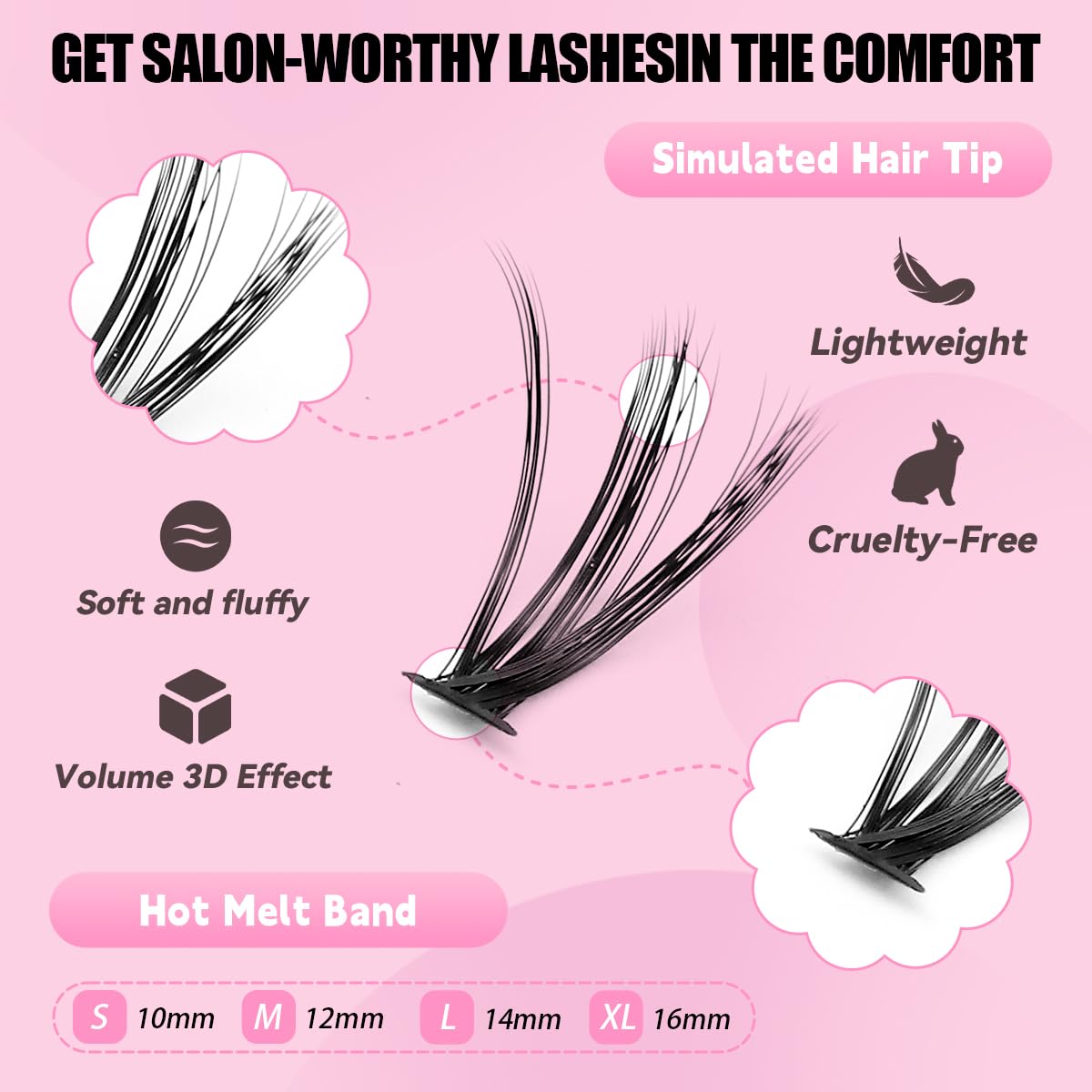 Azenlo Natural Lash Clusters Kit packaging