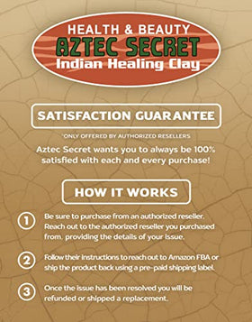 Aztec Secret Indian Healing Clay 32 Oz back view showing ingredients