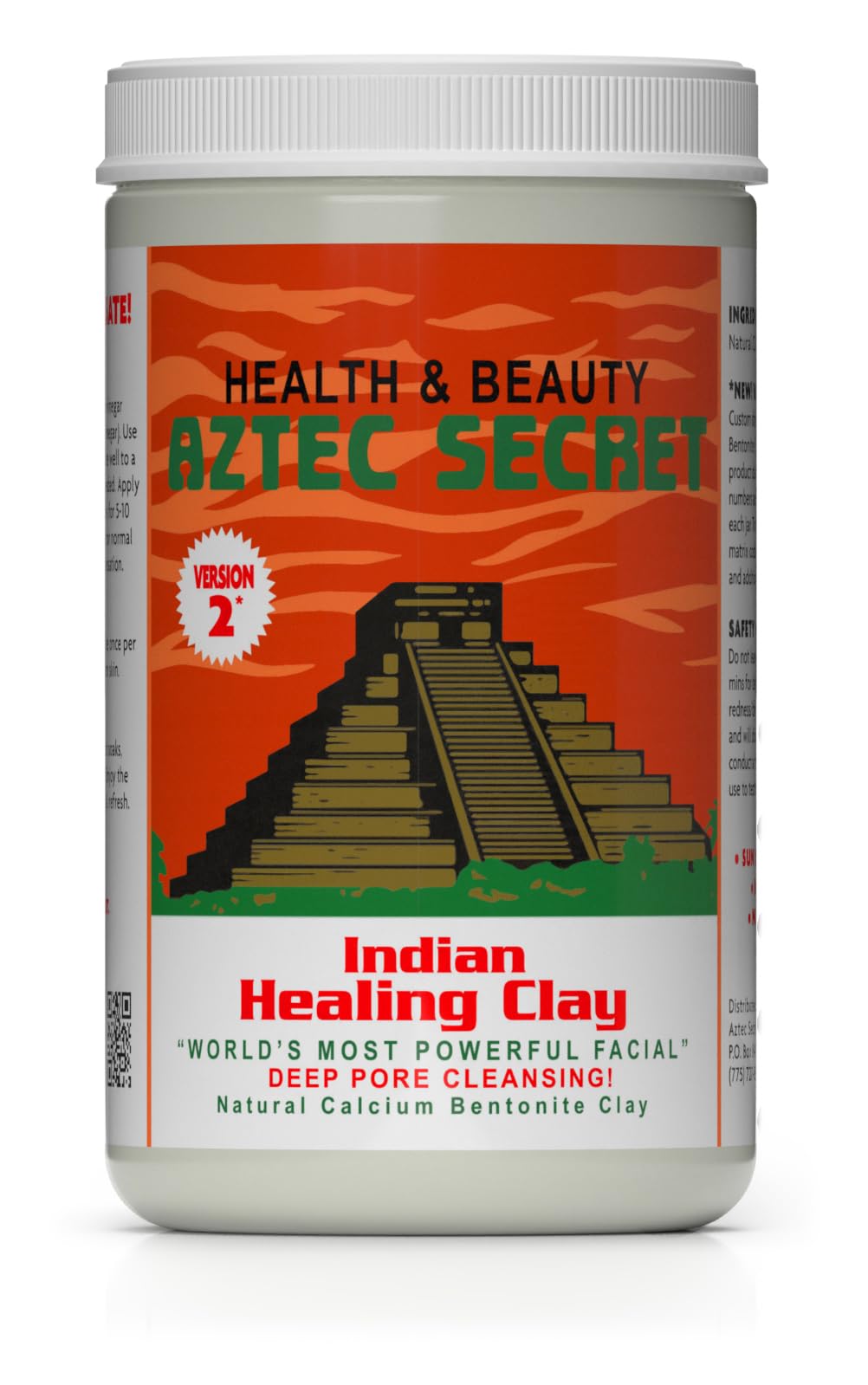 Aztec Secret Indian Healing Clay 32 Oz front view with packaging