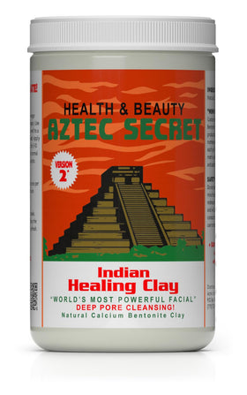 Aztec Secret Indian Healing Clay 32 Oz front view with packaging