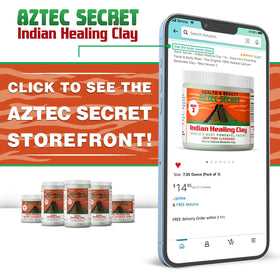 Aztec Secret Indian Healing Clay 32 Oz in a lifestyle setting with application