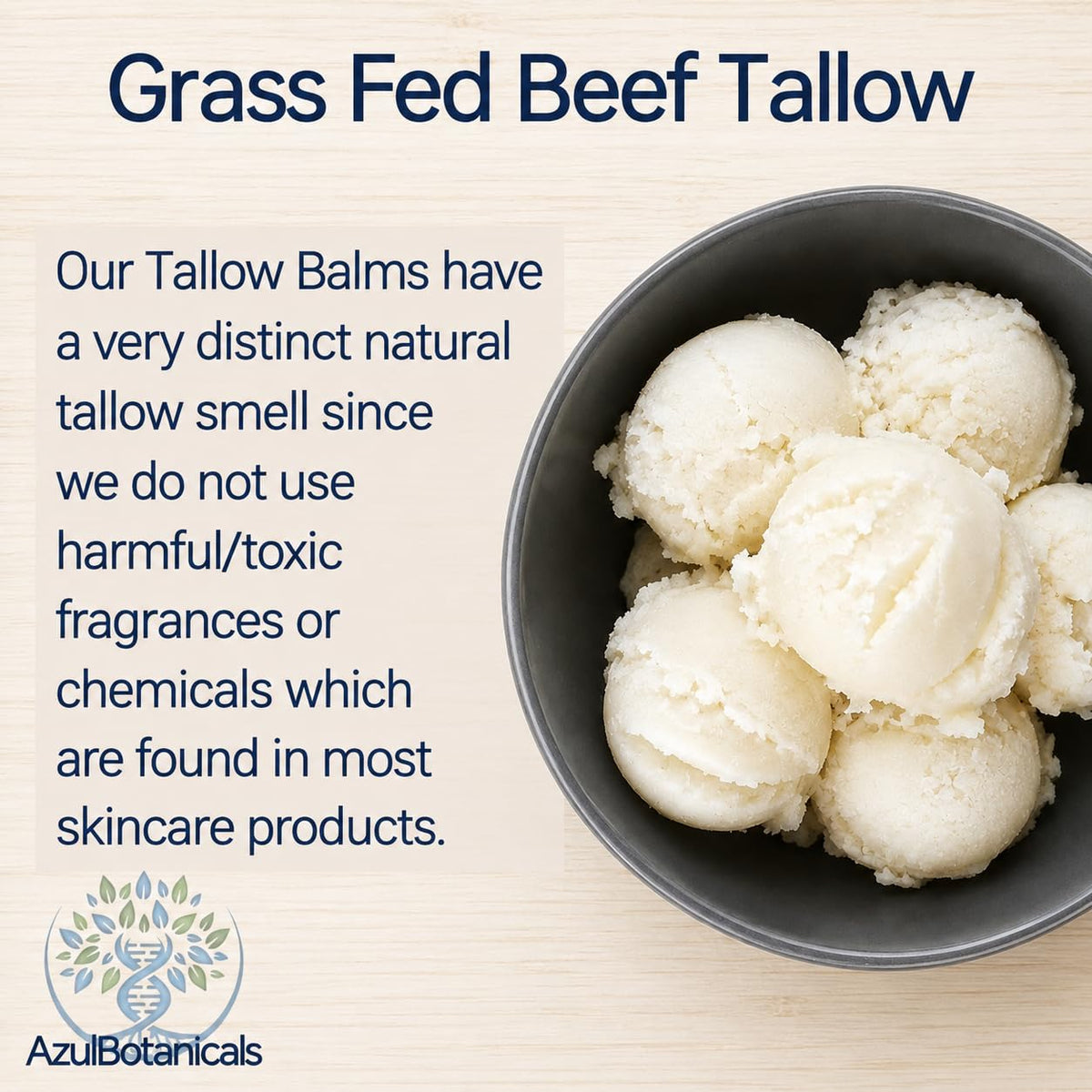 AzulBotanicals Tallow Balm application on skin