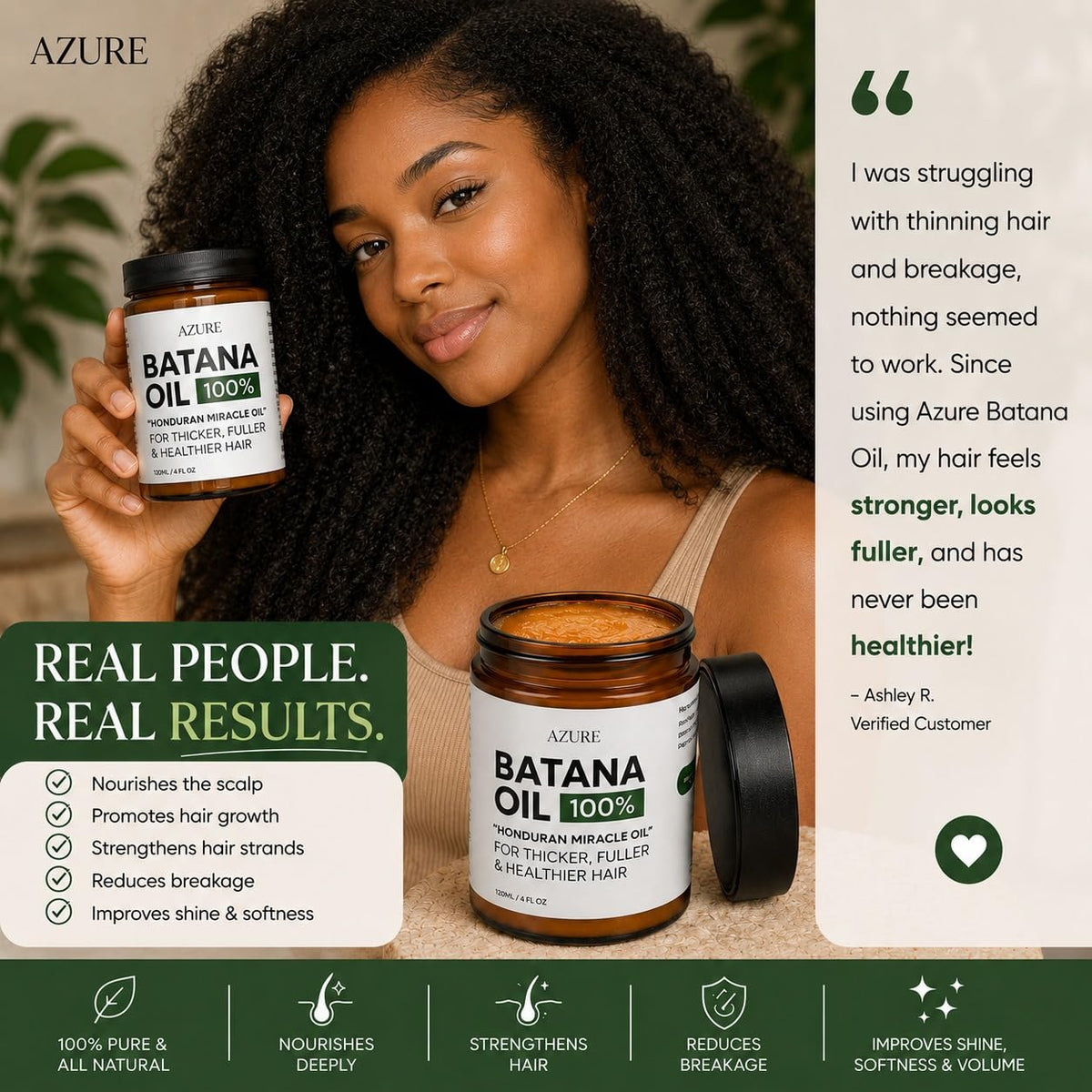 AZURE BOUTIQUE Batana Oil Paste with fresh ingredients