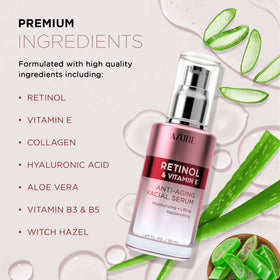 Azure Cosmetics Retinol Serum 1.69 oz back view