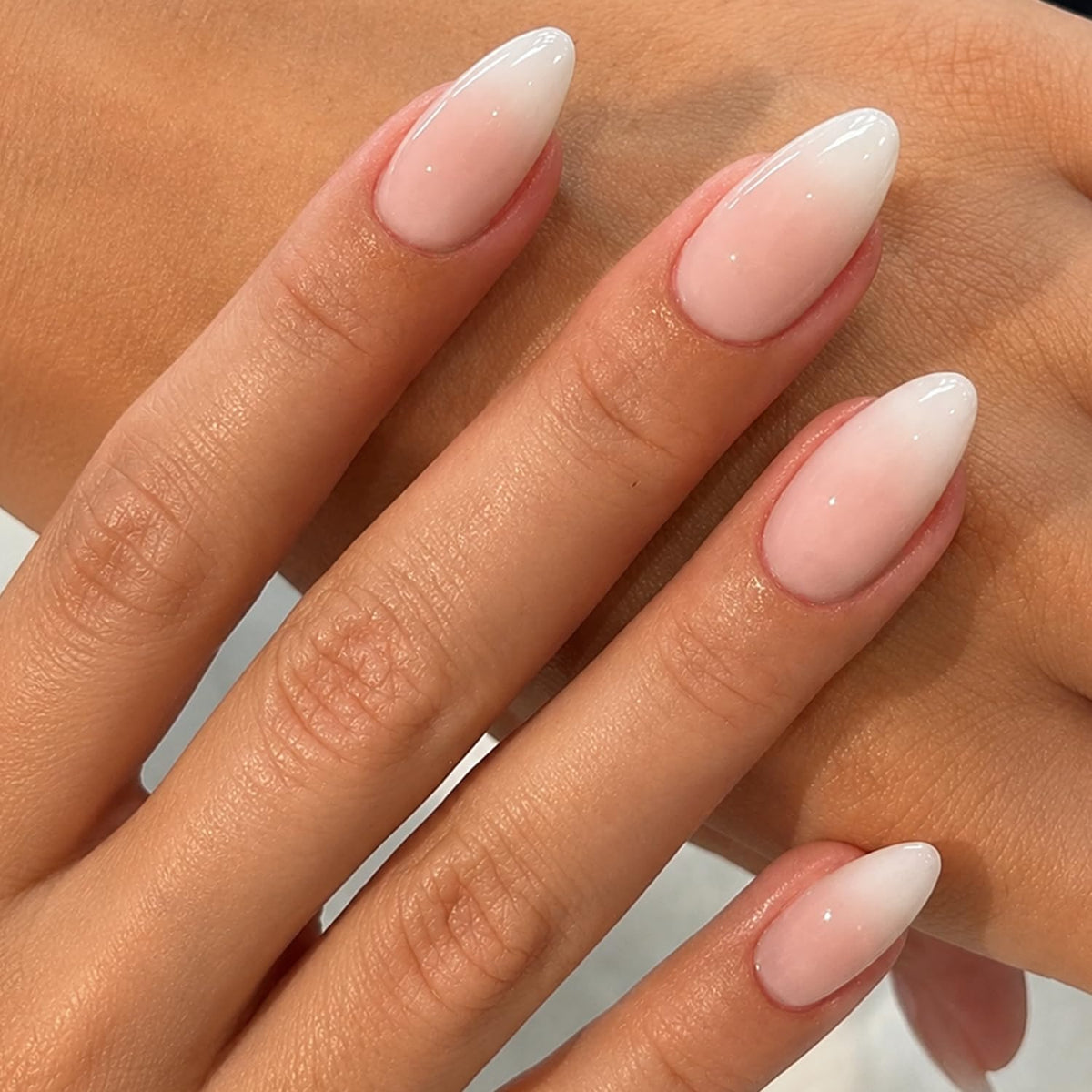 AZUREBEAUT Short Almond Ombre Press On Nails packaging