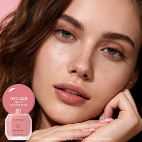 AZUREBEAUTY 18ml Jelly Nail Polish Blush Pink on a nail art display
