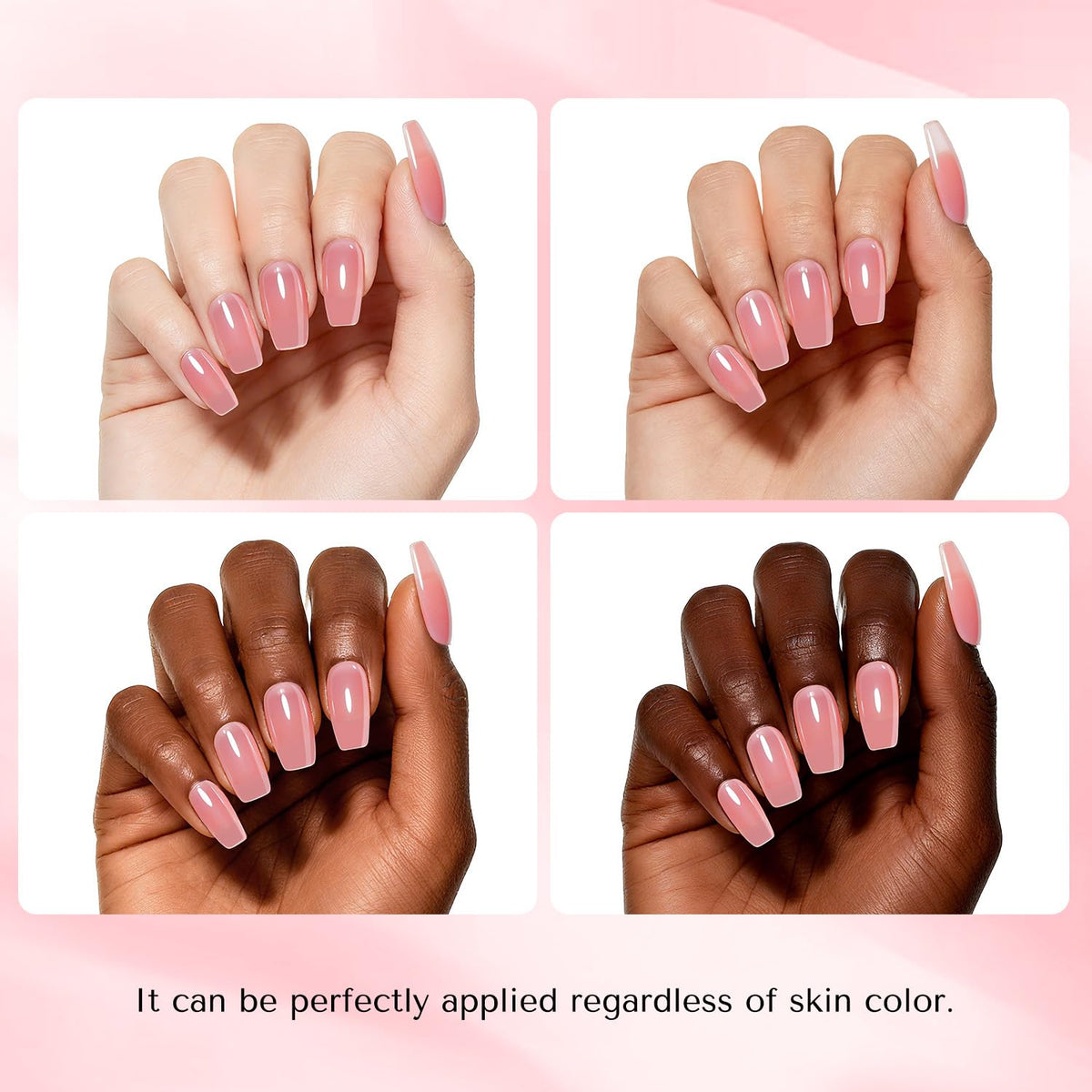 AZUREBEAUTY 18ml Jelly Nail Polish Blush Pink with top coat