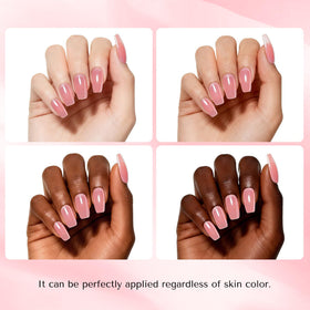AZUREBEAUTY 18ml Jelly Nail Polish Blush Pink with top coat
