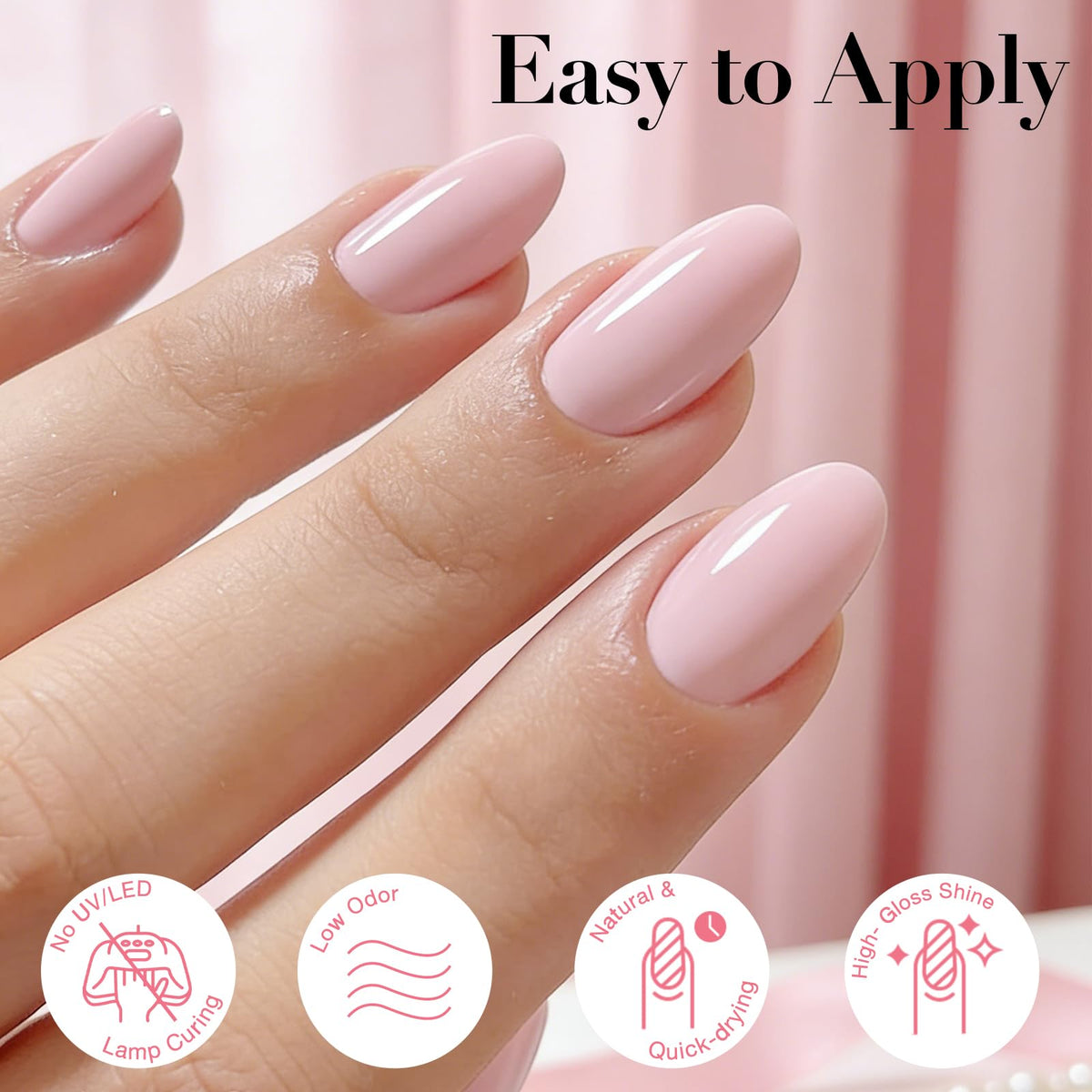 AZUREBEAUTY 18ml Pink Nail Polish bottle side view