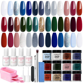 AZUREBEAUTY 31Pcs Dip Powder Nail Kit with various colours