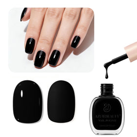 AZUREBEAUTY Black Nail Polish 10ml bottle front view