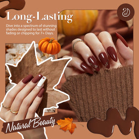 AZUREBEAUTY Brown Nail Polish 10ml bottle side view