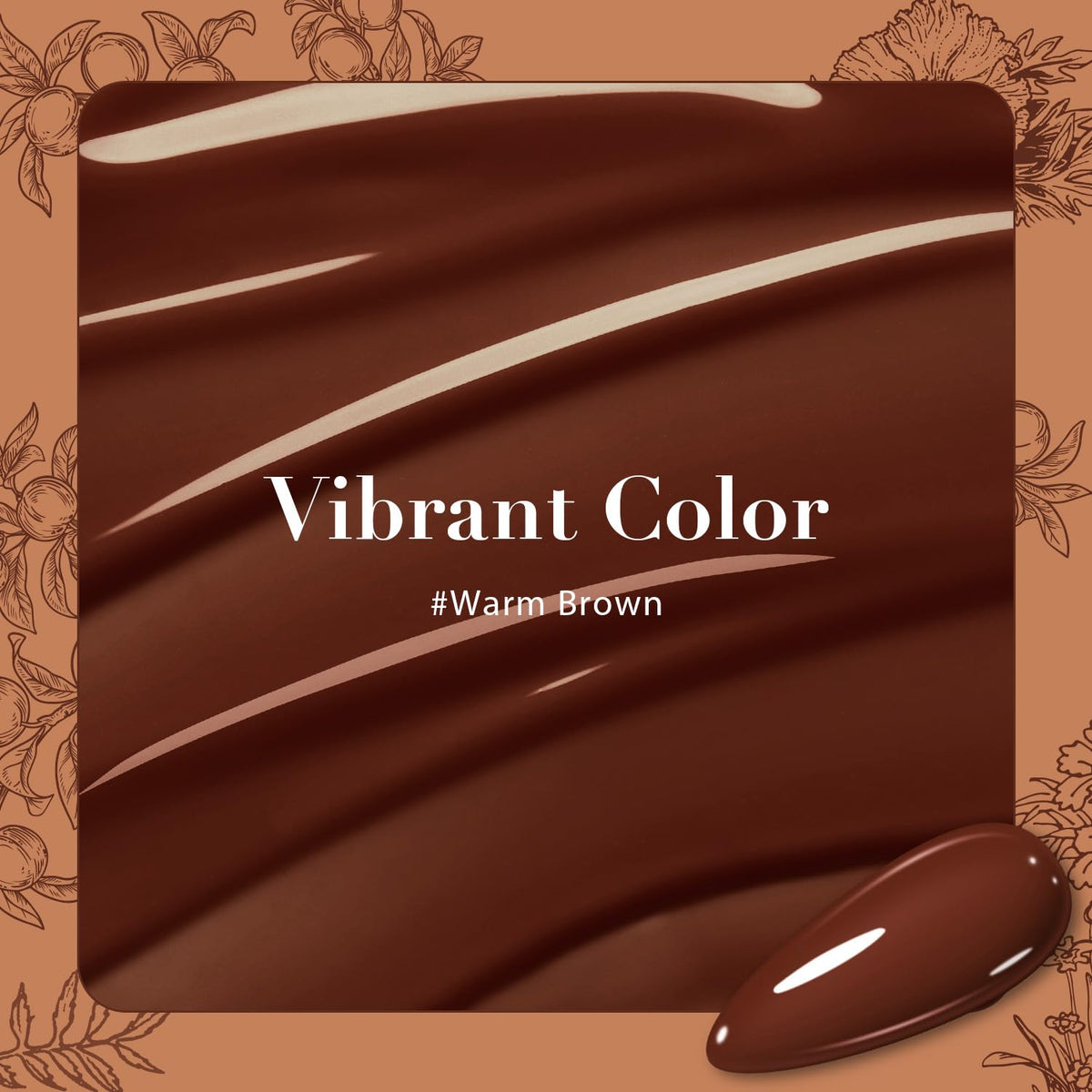 AZUREBEAUTY Brown Nail Polish application on nails