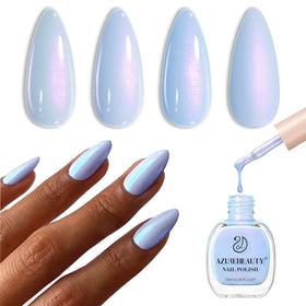 AZUREBEAUTY Celestial Blue Nail Polish front view 10ml bottle