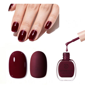 AZUREBEAUTY Dark Red Quick Dry Nail Polish bottle front view