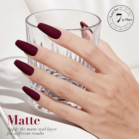 AZUREBEAUTY Dark Red Quick Dry Nail Polish bottle with brush
