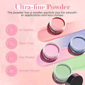 AZUREBEAUTY dip powder kit contents laid out