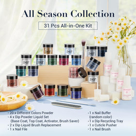 AZUREBEAUTY dip powder liquid set including base and top coat