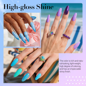 AZUREBEAUTY dip powder liquid set including base coat and topcoat